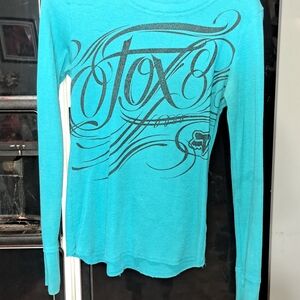 Teal Long Sleeve Graphic Tee
